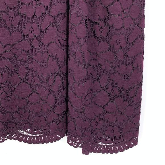 Vince Camuto Dress Women's Size 2 Purple Cap Sleeve Lace Sheath - Picture 4 of 6